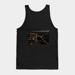 Paris Seine River Nighttime City Lights Tank Top